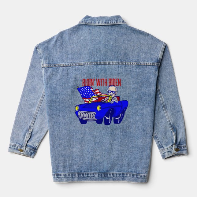 komisch abstimmen für die Bidenwahl Jeansjacke (Rückseite)