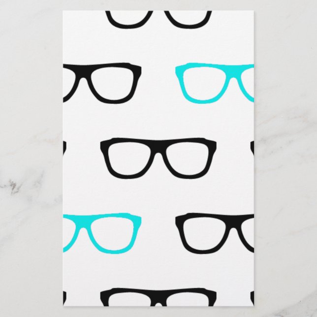 komische Brille blau Nerd (Vorderseite)