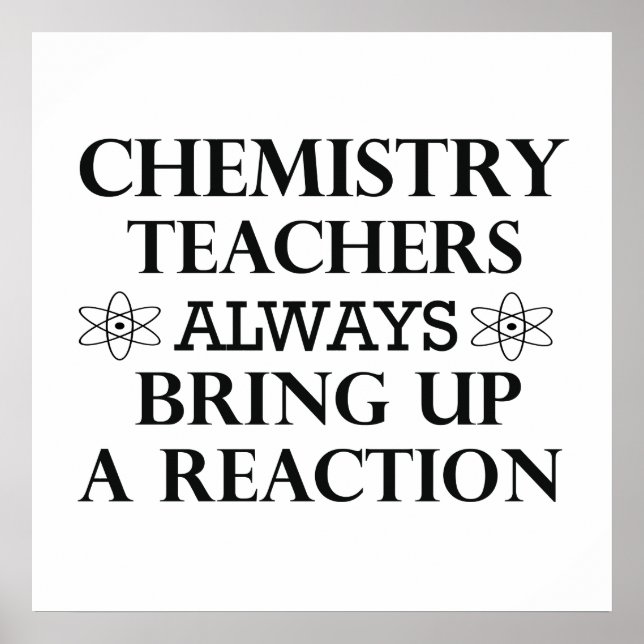 komische Chemie Poster (Vorne)