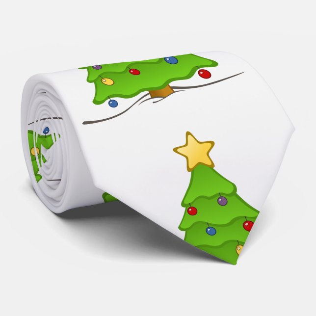 KOMISCHE CHRISTMAS BÄUME CHRISTMAS KRAWATTE (Gerollt)