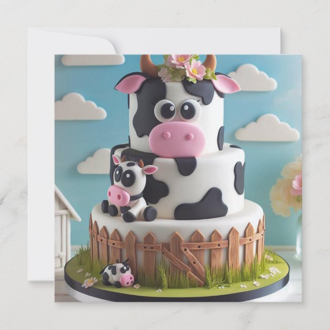 KOMISCHE KÜCHENKAKE BIRTHDAY EINLADUNG (Vorderseite)