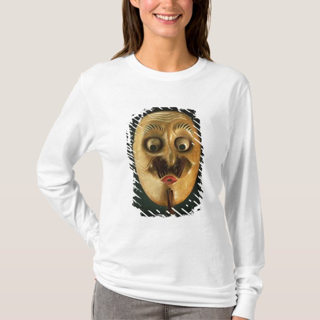 Komische Maske, Noh Theater T-Shirt (Vorderseite)
