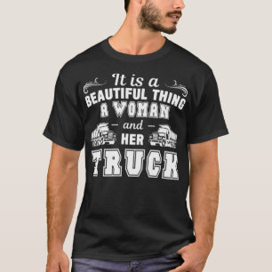 Komische Meditation von Frau und ihrem Lkw-Fahrer T-Shirt