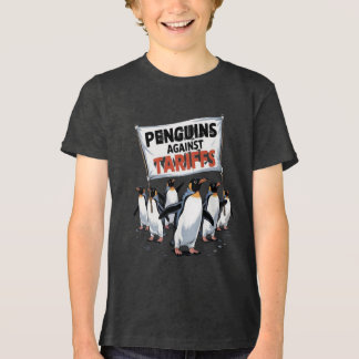 komische Pinguine gegen Zölle widerstehen Proteste Tri-Blend Shirt