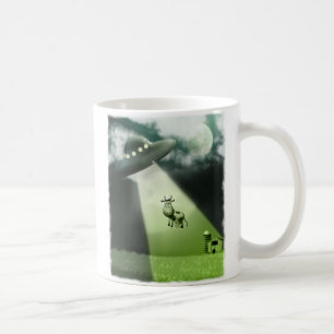 Komische UFO-Kuh-Abduktions-Tasse Kaffeetasse