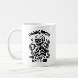 Komische Vintage-Kaffeegerippe Kaffeetasse