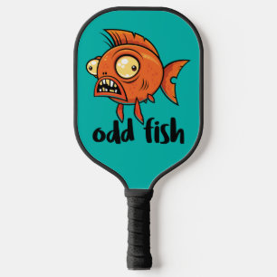 Komischer Fisch Skurriler Lustiger Orange Goldfisc Pickleball Schläger