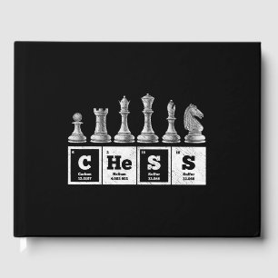 Komischer Schachspieler Geek periodische Systemche Gästebuch