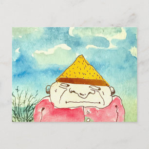 Komischer seltsamer Cartoon-Typ Postkarte