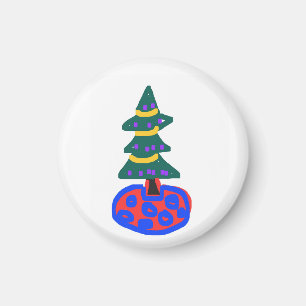 Komischer Weihnachtsbaum Magnet