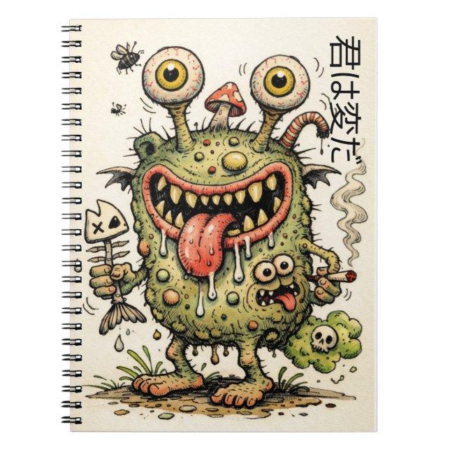 Komisches Ding Monter Cartoons Zeichnung Jungen 君は Notizblock (Vorderseite)