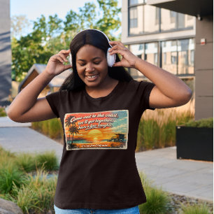 Komm an die Küste Frauen Dunkel Große Größe T-Shirt