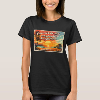 Komm an die Küste Frauen dunkles T-Shirt 
