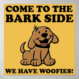 Komm auf die Bark Seite Lustiger Hunde Liebhaber P Poster