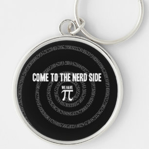 Komm auf die Nerd-Seite für Pi auf Schwarz Schlüsselanhänger