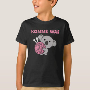 Komm auf, was Wolle Strick Niedlich Koala mit Woll T-Shirt