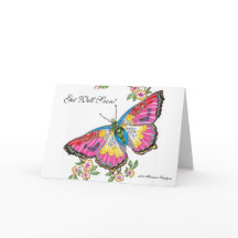 Komm bald! Schmetterling und Blume