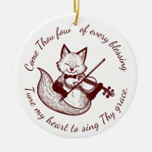 Komm, du Fount ~ Kuh-Fox Keramik Ornament