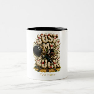 Komm einfach damit klar Personalisiertes lustiges  Zweifarbige Tasse