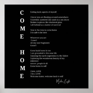 Komm heim Seele Inspirierendes Gedicht Wandkunst P Poster