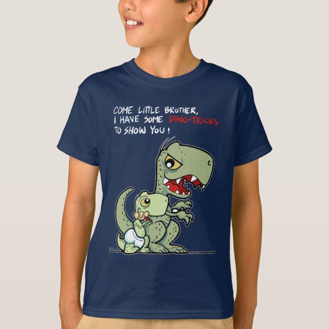 Komm, kleiner Bruder, ich habe ein paar Dino-Trick T-Shirt (Vorderseite)