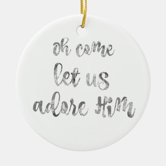 Komm, lass uns an Ihm Weihnachten. Keramik Ornament (Vorne)