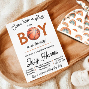 Komm, mach einen Ball! Baby Boy Basketball Babydus Einladung