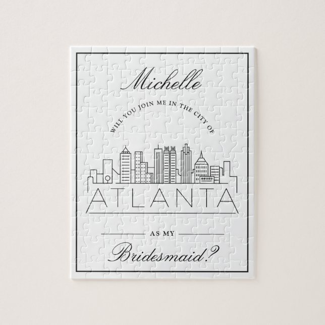 Komm mir in Atlanta bei! | Bridesmaid Request Jigs (Vertikal)