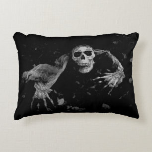 Komm mit mir - Gruseliger Totenkopf Dekokissen