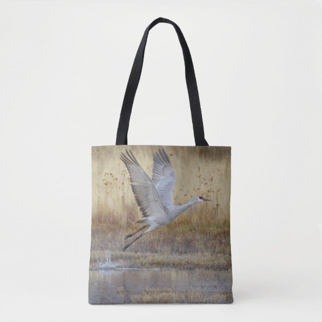 Komm mit mir Sandhill Crane Tasche (Vorderseite)