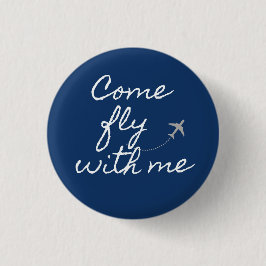 Komm mit mir, weiße/marinierte Minimalschaltfläche Button