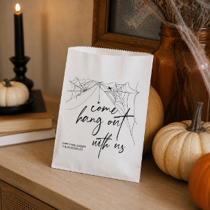Komm mit uns zum Spinnen-Halloween Geschenktütchen