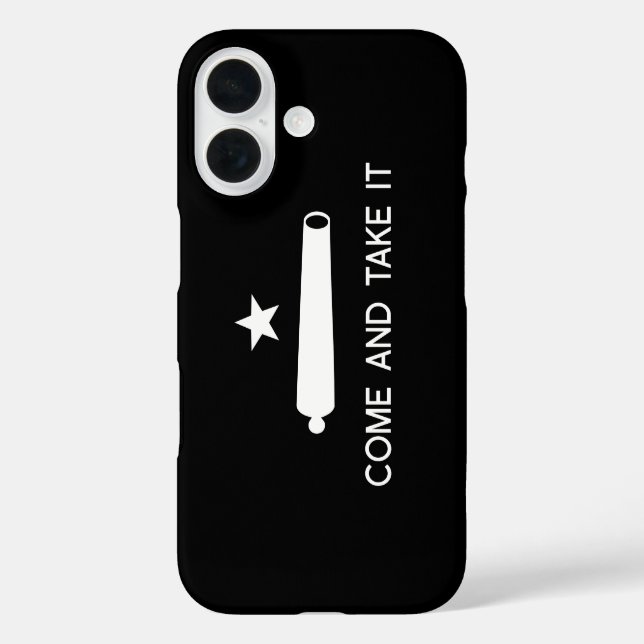 Komm und nimm es Flag ~ Texas iPhone 16 Hülle (Rückseite)