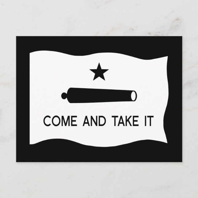 Komm und nimm es Flag ~ Texas Postkarte (Vorderseite)