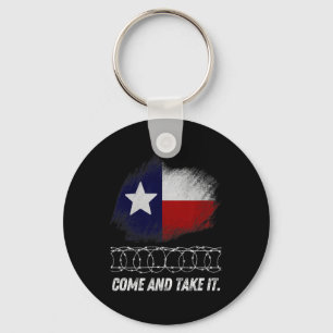 Komm und nimm es Rbed Draht Texas-Flagge Patriotis Schlüsselanhänger