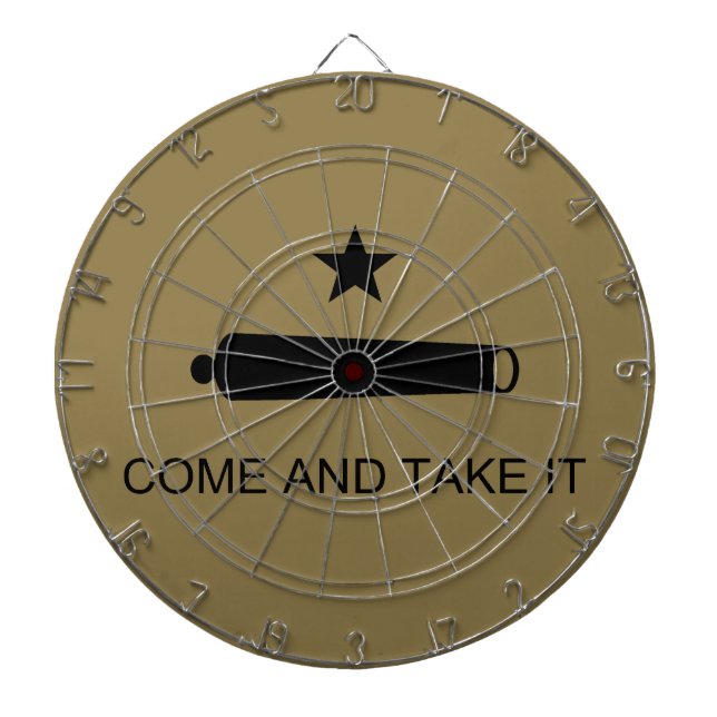 Komm und nimm es! Texas Staat Schlachtflagge Dartscheibe (vorne)