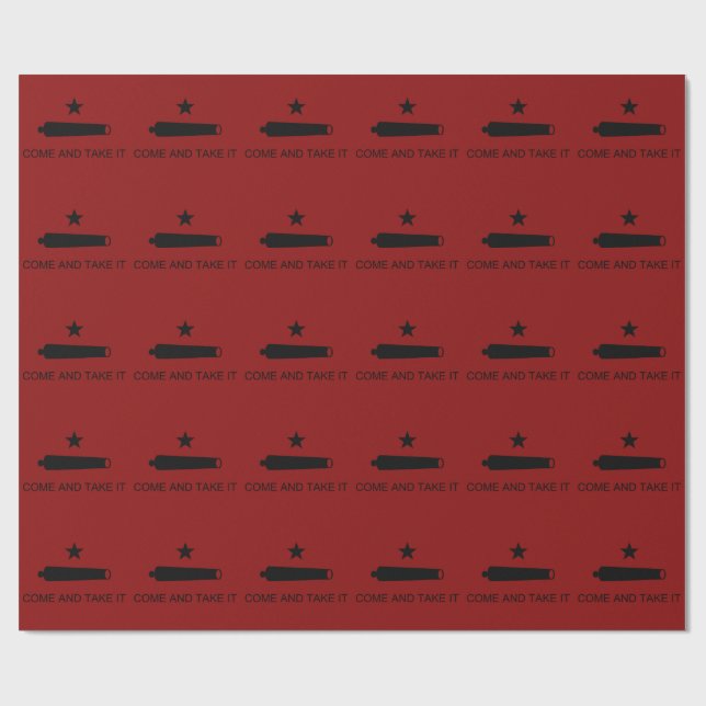 Komm und nimm es! Texas Staat Schlachtflagge Geschenkpapier (Flach)