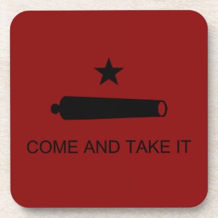 Komm und nimm es! Texas Staat Schlachtflagge Getränkeuntersetzer