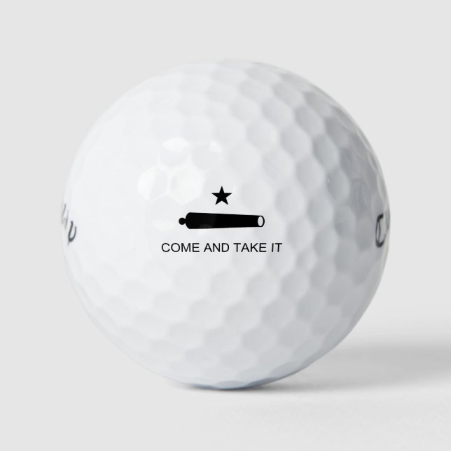 Komm und nimm es! Texas Staat Schlachtflagge Golfball (Vorderseite)