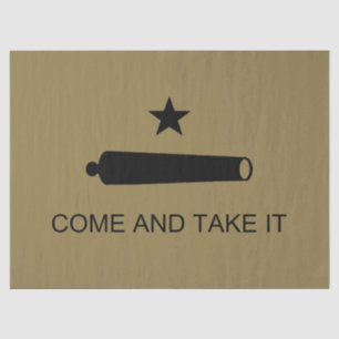 Komm und nimm es! Texas Staat Schlachtflagge Seidenpapier