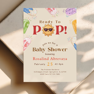 Komm vorbei Sommer Lutscher Baby Shower Einladung