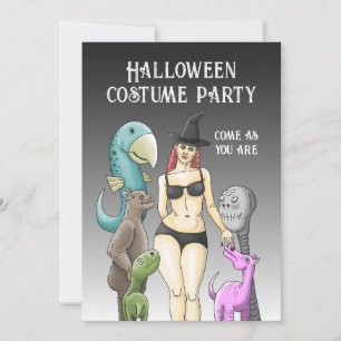 Komm, wie du Halloween-Einladung bist Einladung