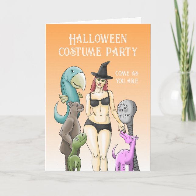 Komm, wie du Halloween-Party bist Einladung (Vorderseite)