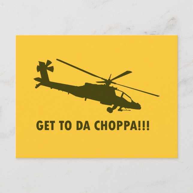 Komm zu Da Choppa!!! Postkarte (Vorderseite)