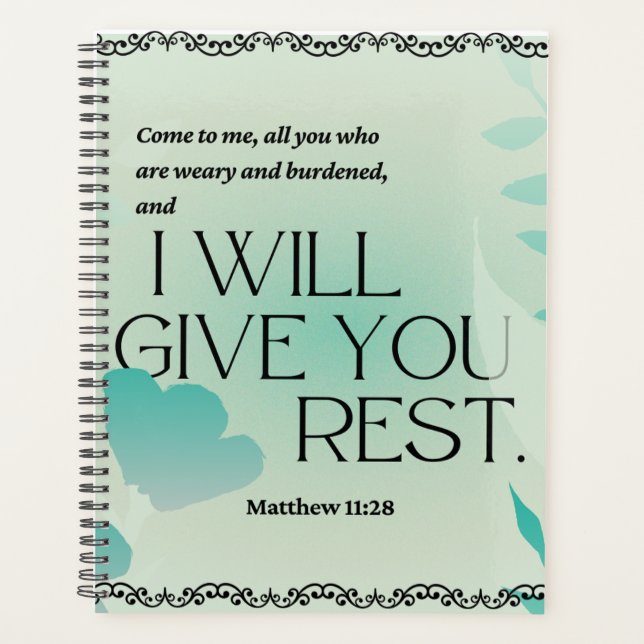 Komm zu mir: Inspirationsplaner Matthew 11-28 Planer (Vorderseite)