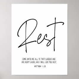 Komm zu mir, Matthew 11:28, Kunst der Schrift Wall Poster