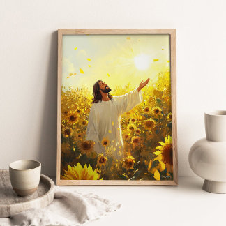 Komm zu seinem Licht _ Sonnenblumen Poster Bibelve