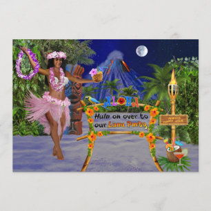 Komm zu unserer Luau-Party Einladung