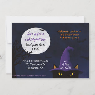 "Komm zu unserer teuisch guten Zeit" Halloween-Par Einladung