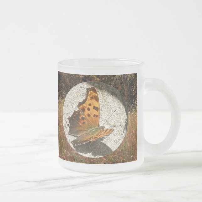 Komma Angle Wing Butterfly Mattglastasse (Rechts)